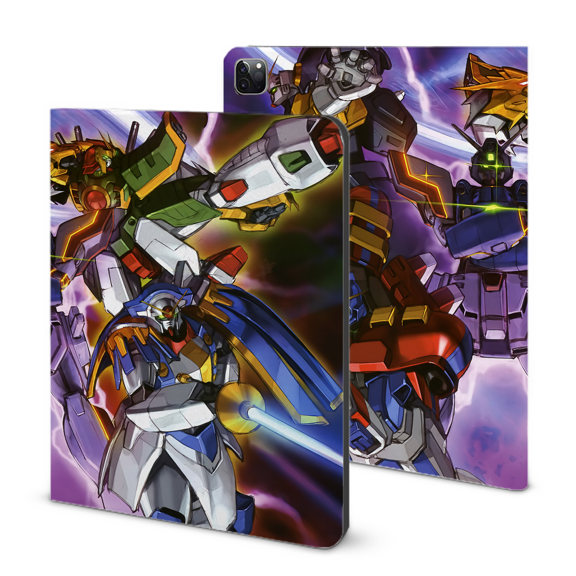 （画像用） 機動戦士ガンダム Mobile Suit Gundam IPad ケース ブック型 PUレザー TPU 耐衝撃 軽量 薄型 ペン収納なし 全面保護 IPad 各モデル対応